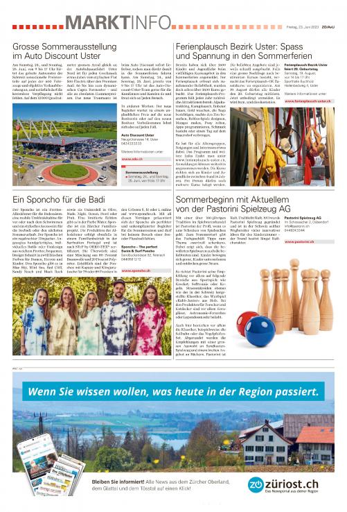 Züricher Oberländer Pastorini Spielzeug AG Beitrag 23. Juni 2023