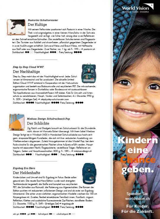 Magazin wir Eltern Test "Unter der Lupe" Schultheke 2021