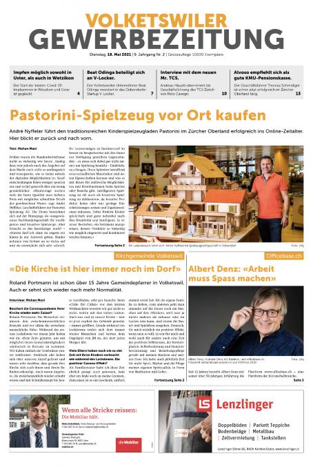 Volketswiler Gewerbezeitung Ausgabe 18. Mai 2021