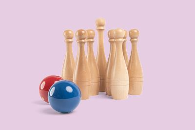 Kegel Set aus Holz von Pastorini Spielzeug