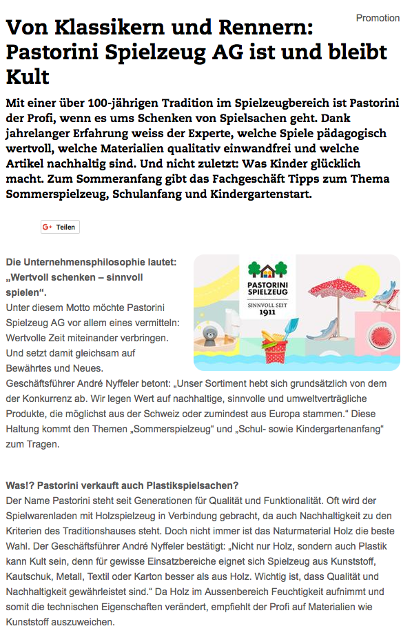 Swissfamily.ch Online Juli 2018