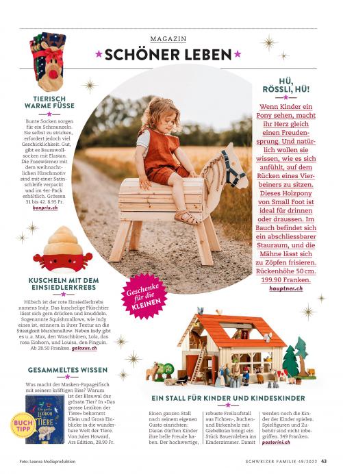 Schweizer Familie Magazin Ausgabe 49/2022