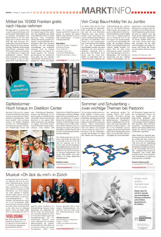Zürcher Oberländer Zeitung, Ausgabe vom 12. August 2022
